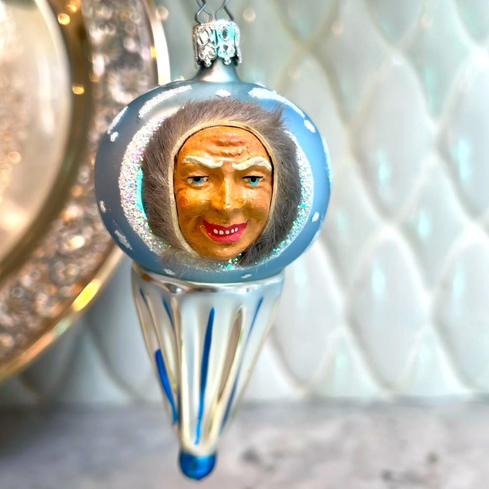 Inge Glas Admiral Perry Blown Glass Ornament